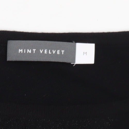 Mint Velvet Women's Black Boat Neck Knit Jumper Size M