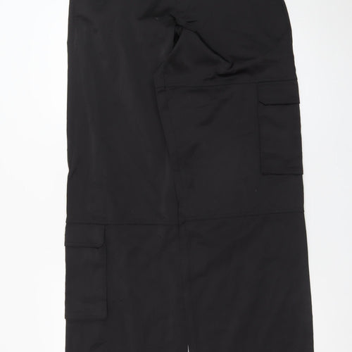 Zara Men's Black Cargo Trousers Size S Regular Fit