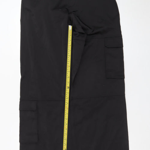 Zara Men's Black Cargo Trousers Size S Regular Fit