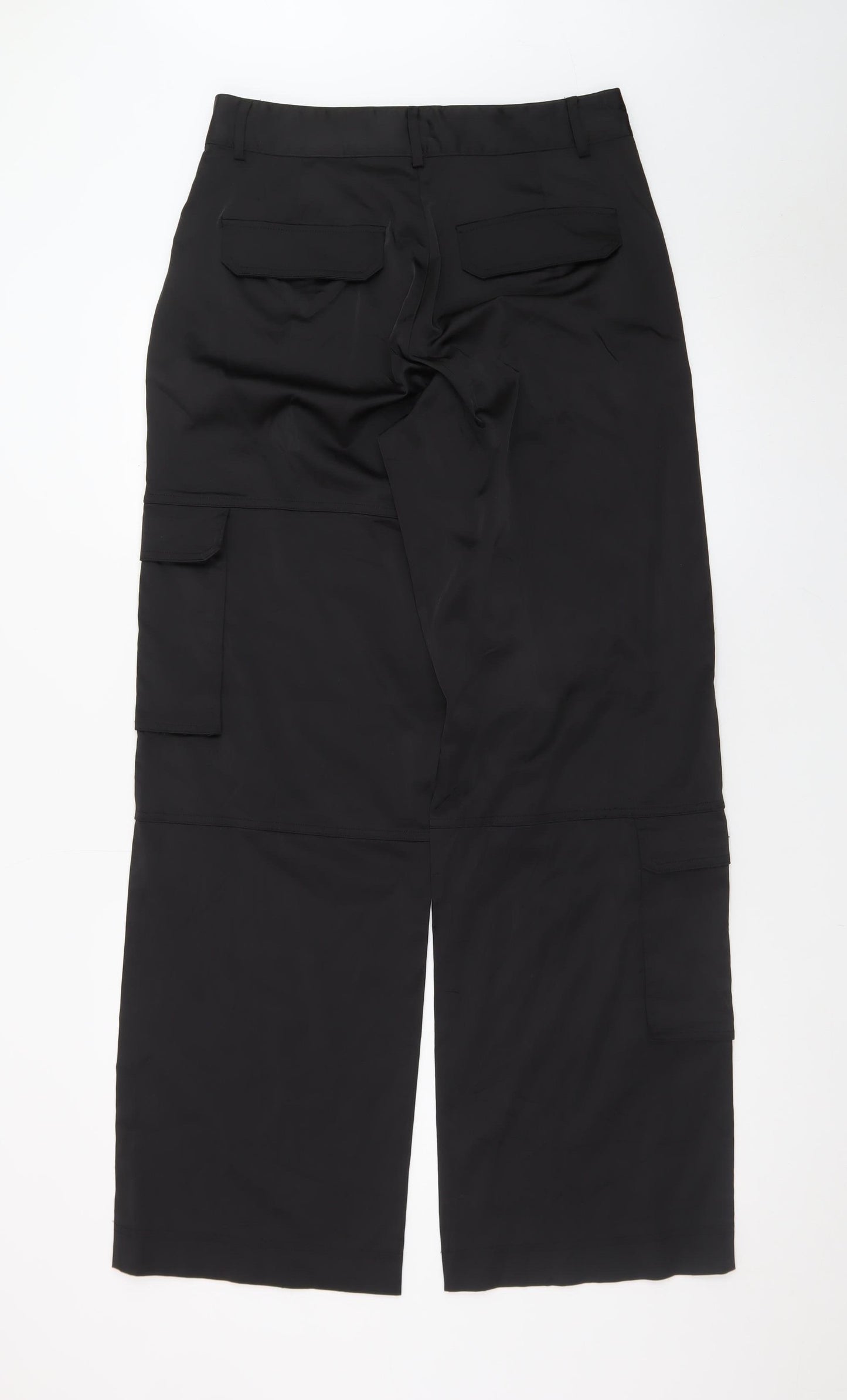 Zara Men's Black Cargo Trousers Size S Regular Fit