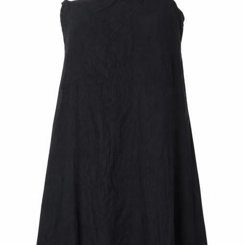 Marks and Spencer Women's Black Cotton One Shoulder A-Line Dress Size 18
