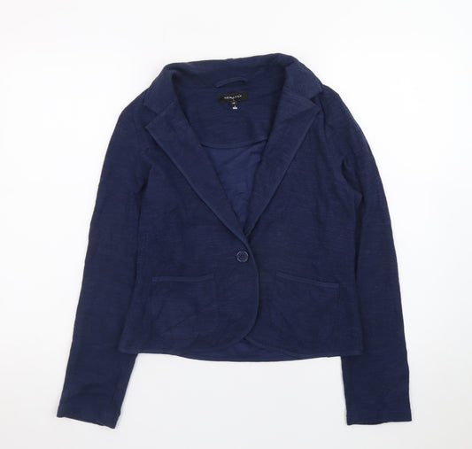 New Look Women Blue Size 10 Single-Breasted Blazer