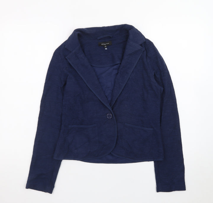 New Look Women Blue Size 10 Single-Breasted Blazer