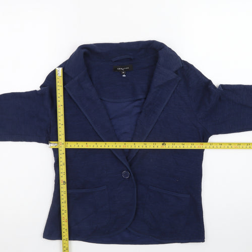 New Look Women Blue Size 10 Single-Breasted Blazer