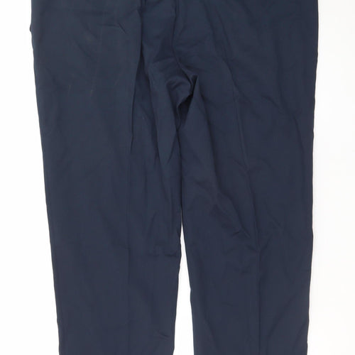 Marks and Spencer Men's Blue 42in Regular Fit Dress Pants