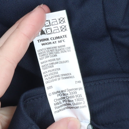 Marks and Spencer Men's Blue 42in Regular Fit Dress Pants