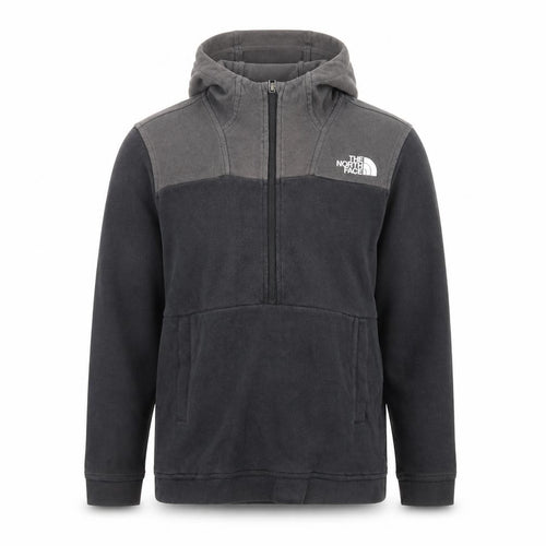 The North Face Boys Black Fleece Full Zip Hoodie Size L Outdoor Warm