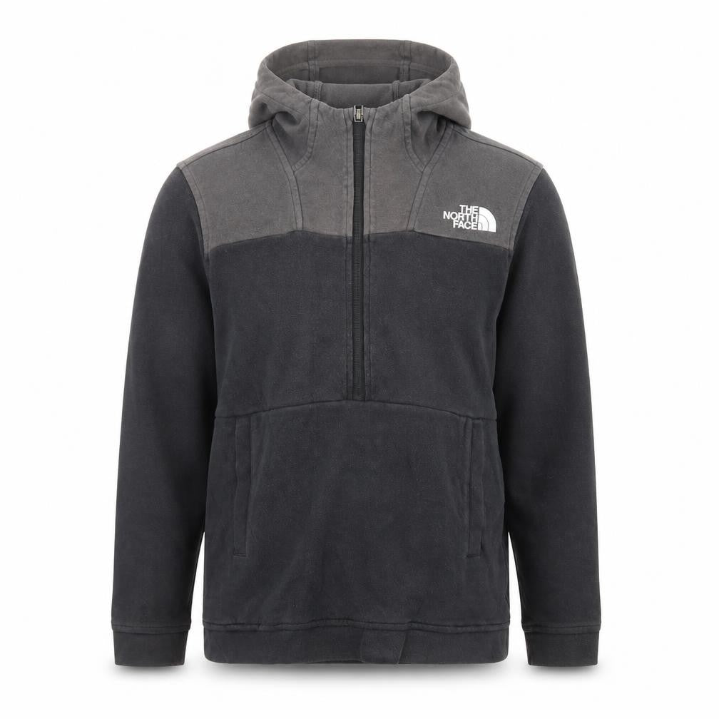 The North Face Boys Black Fleece Full Zip Hoodie Size L Outdoor Warm