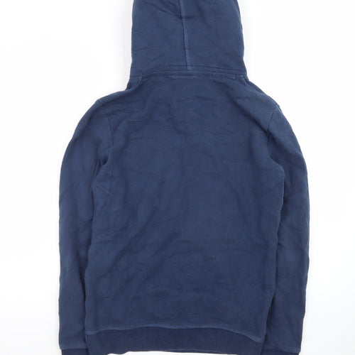 Superdry Women Navy Blue Pullover Hoodie Size L Orange Label