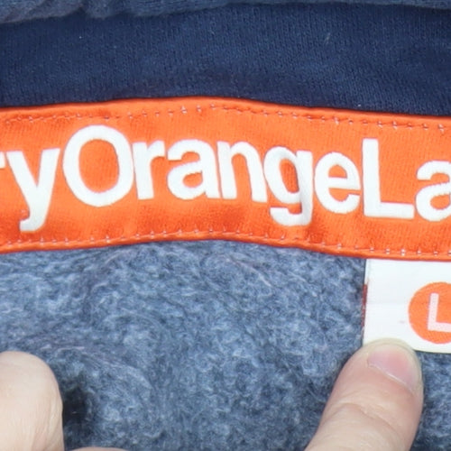 Superdry Women Navy Blue Pullover Hoodie Size L Orange Label