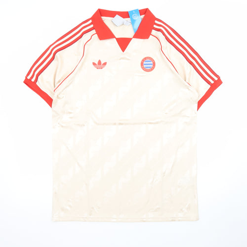 Adidas Men’s Beige Bayern Munich 2XL Football Polo Shirt