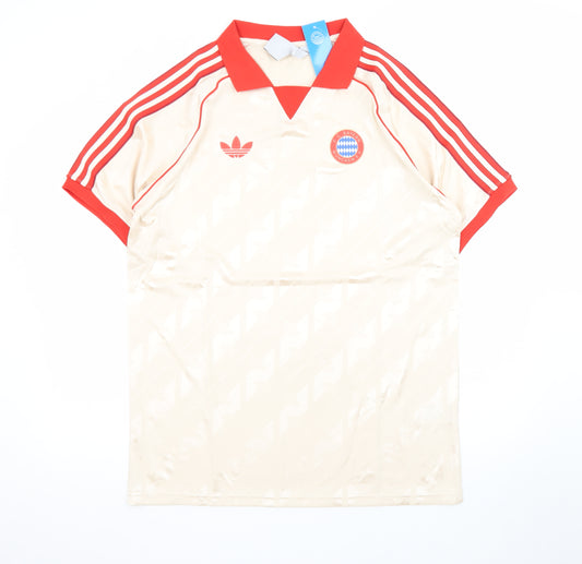 Adidas Men’s Beige Bayern Munich 2XL Football Polo Shirt