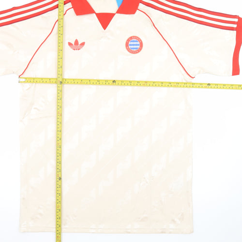 Adidas Men’s Beige Bayern Munich 2XL Football Polo Shirt