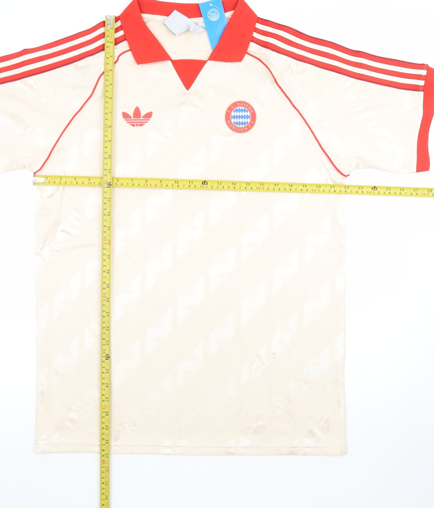 Adidas Men’s Beige Bayern Munich 2XL Football Polo Shirt