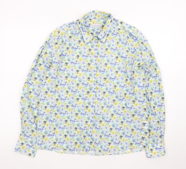 The Oxford Shirt Co. Women's Multicoloured Floral Cotton Button-Up Shirt Size M