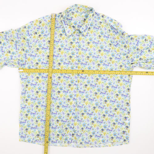 The Oxford Shirt Co. Women's Multicoloured Floral Cotton Button-Up Shirt Size M