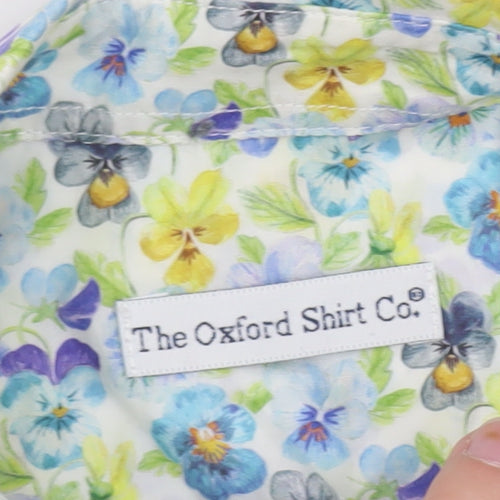 The Oxford Shirt Co. Women's Multicoloured Floral Cotton Button-Up Shirt Size M