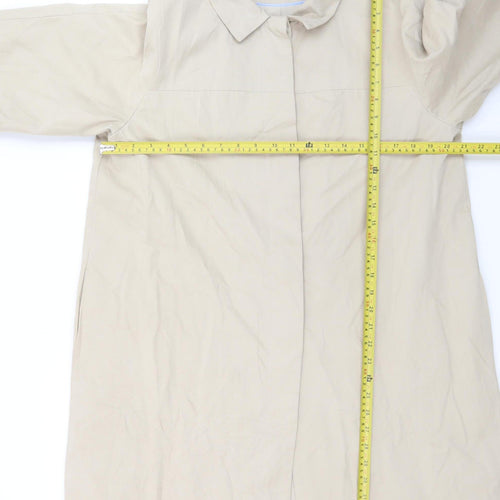John Lewis Women’s Beige Long Trench Coat Size 16 Cotton Blend