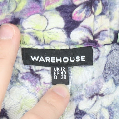 Warehouse Womens Multicoloured Floral Jogger Trousers Size 12