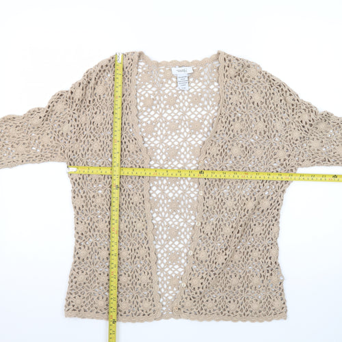 Northern Reflections Women's Beige Crochet Cotton Cardigan M