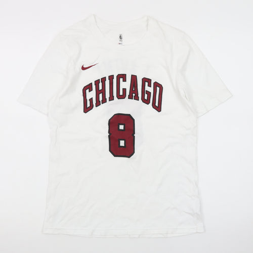 Nike NBA Chicago 8 White Graphic T-Shirt Teens L