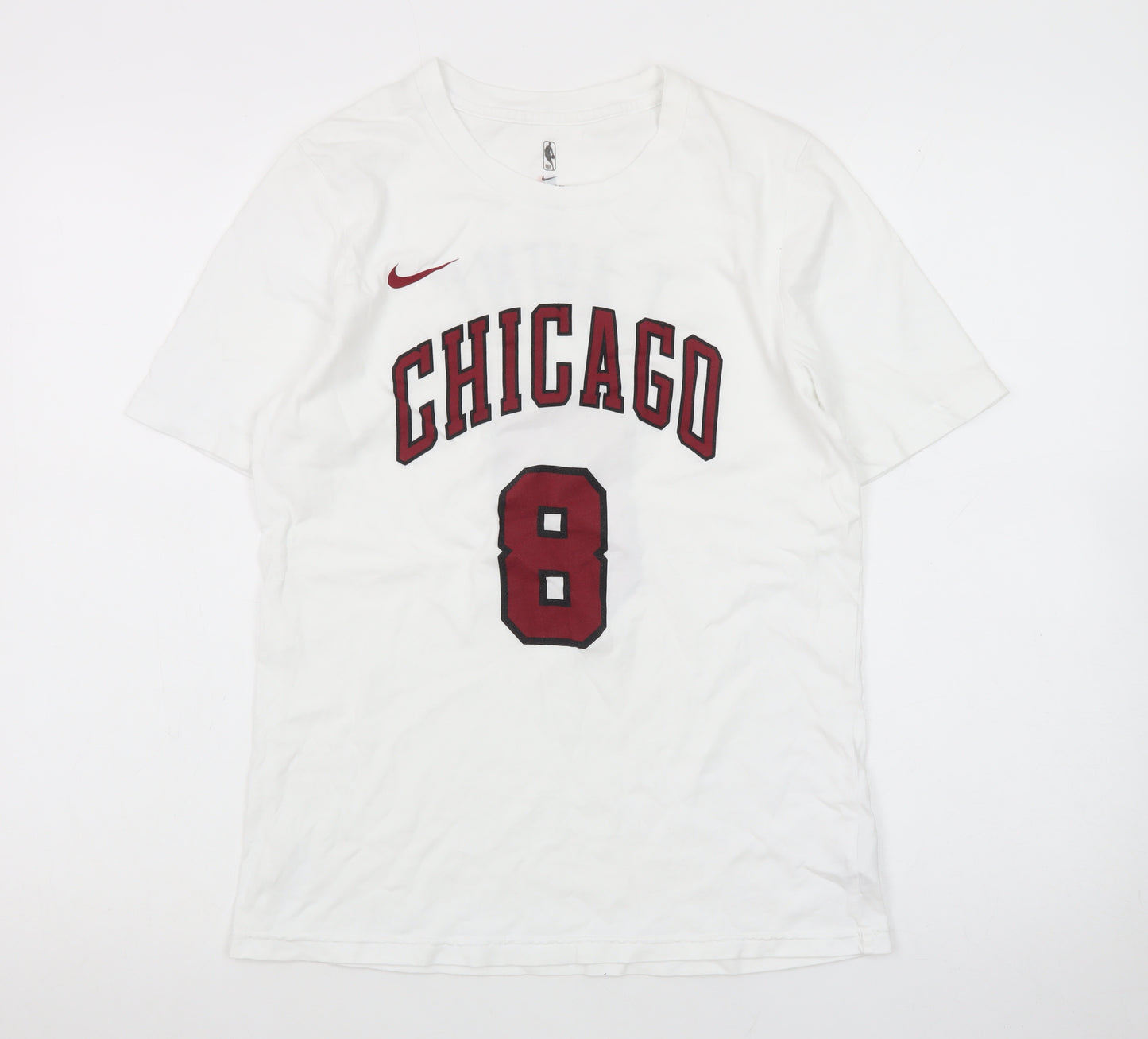 Nike NBA Chicago 8 White Graphic T-Shirt Teens L