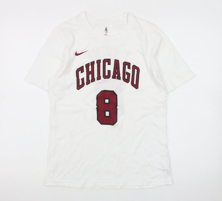 Nike NBA Chicago 8 White Graphic T-Shirt Teens L