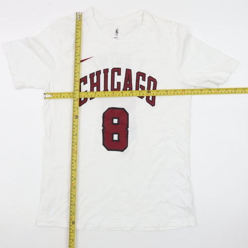 Nike NBA Chicago 8 White Graphic T-Shirt Teens L