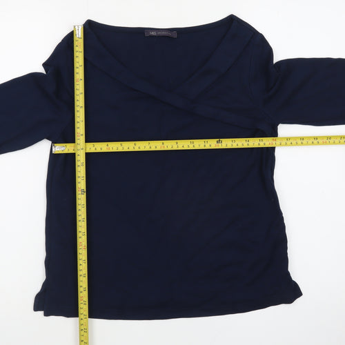 Marks and Spencer Women’s Navy Blue Wrap Jersey Top Size 12