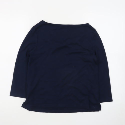 Marks and Spencer Women’s Navy Blue Wrap Jersey Top Size 12