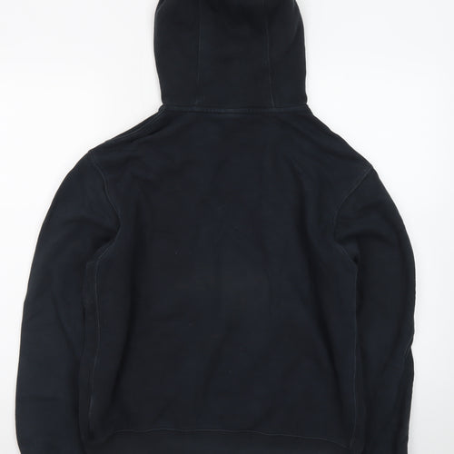Nike Men's Black Pullover Hoodie M Regular Fit Logo Fleece Sweatshirt