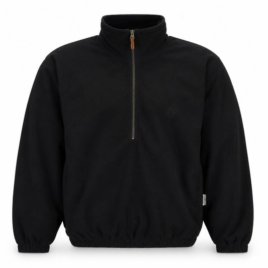 Front view of PaGANICA Men's Black M 1/4 Zip Softshell Jacket