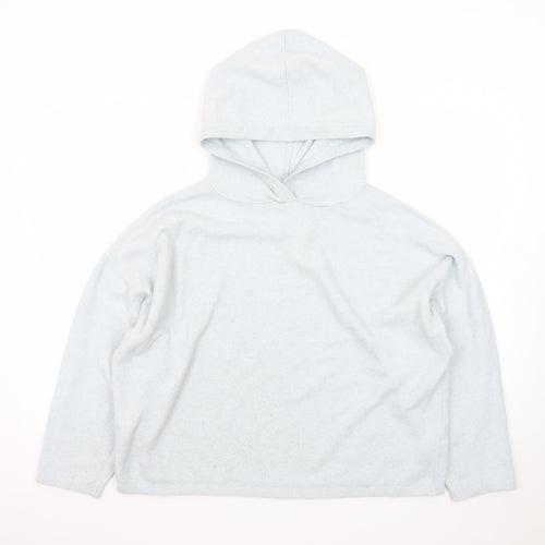 Jack Wills Women Light Blue Pullover Hoodie UK 14 Soft Fleece Casual
