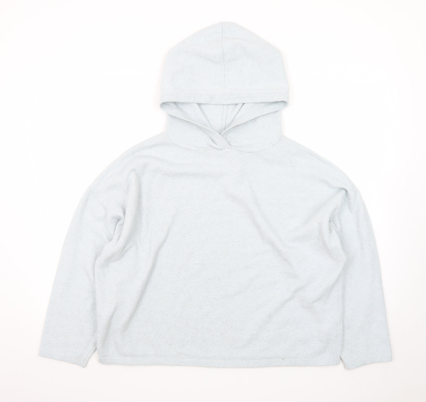 Jack Wills Women Light Blue Pullover Hoodie UK 14 Soft Fleece Casual