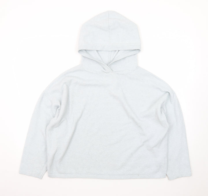 Jack Wills Women Light Blue Pullover Hoodie UK 14 Soft Fleece Casual