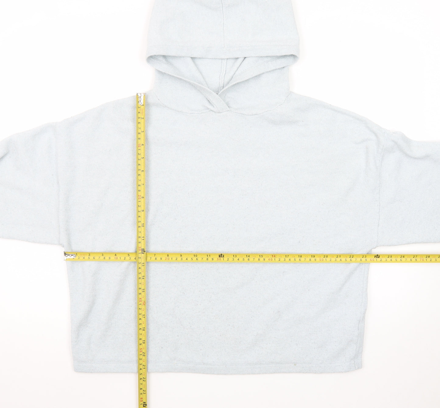 Jack Wills Women Light Blue Pullover Hoodie UK 14 Soft Fleece Casual