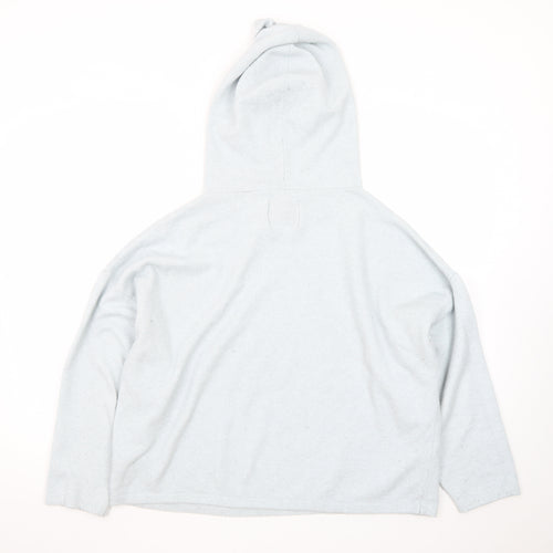 Jack Wills Women Light Blue Pullover Hoodie UK 14 Soft Fleece Casual