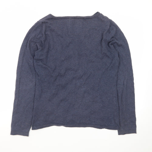 Mudd & Water Women's Blue Cotton Wool Knit Cardigan Size 14