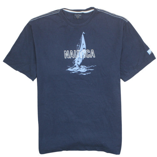 Nautica Men's Blue XL Graphic Nautical Cotton Short Sleeve T-Shirt