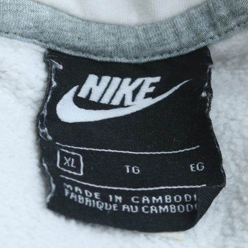Nike Men's White XL Pullover Hoodie with Logo