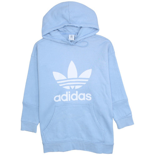 Adidas Women Blue Pullover Hoodie 2XL Hooded Sweatshirt