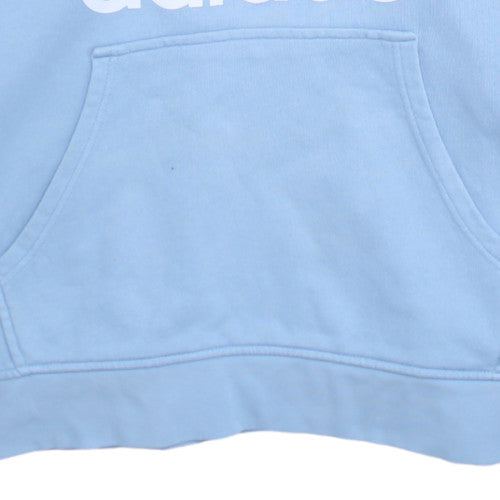 Adidas Women Blue Pullover Hoodie 2XL Hooded Sweatshirt