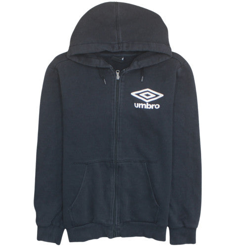 Umbro Mens Black M Full Zip Hoodie Cotton Blend Sportswear