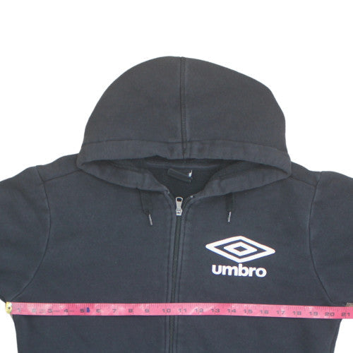 Umbro Mens Black M Full Zip Hoodie Cotton Blend Sportswear