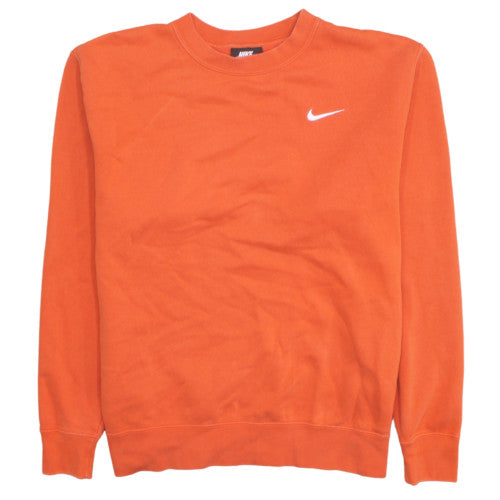 Nike Men's Orange Crew Neck Pullover Sweatshirt M Regular Fit