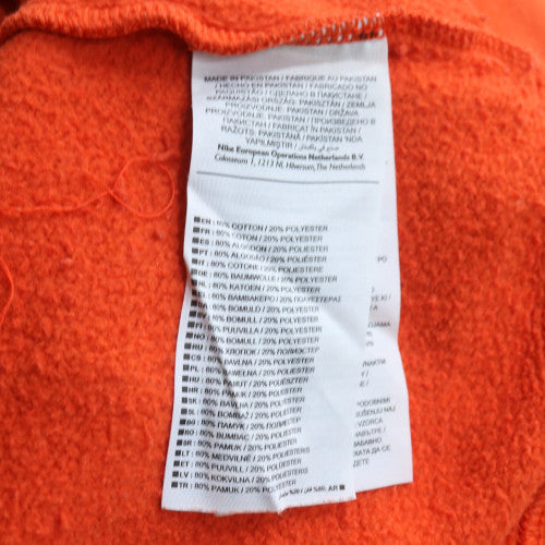 Nike Men's Orange Crew Neck Pullover Sweatshirt M Regular Fit