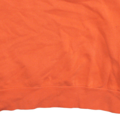 Nike Men's Orange Crew Neck Pullover Sweatshirt M Regular Fit