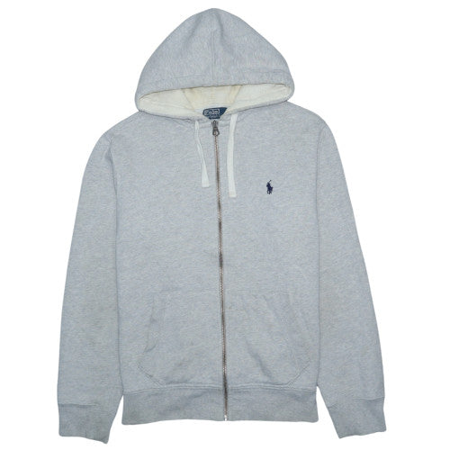 Ralph Lauren Men's Grey Full Zip Hoodie Size L Cotton Blend