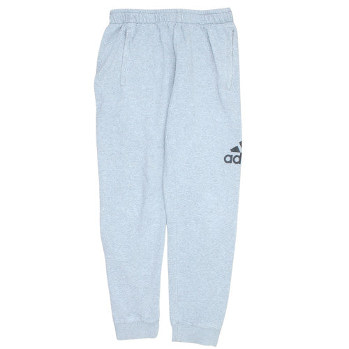 Adidas Men's Grey Jogger Sweatpants L Regular Fit Fleece