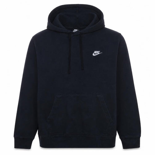 Nike Men's Black Pullover Hoodie L Cotton Fleece Logo Casual